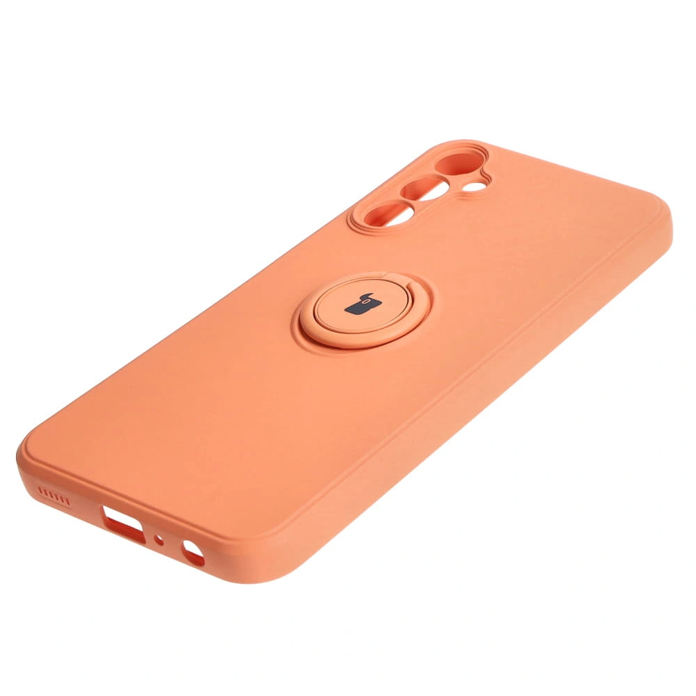 Kryt Bizon Case Silicone Ring Sq Samsung Galaxy A24 orange
