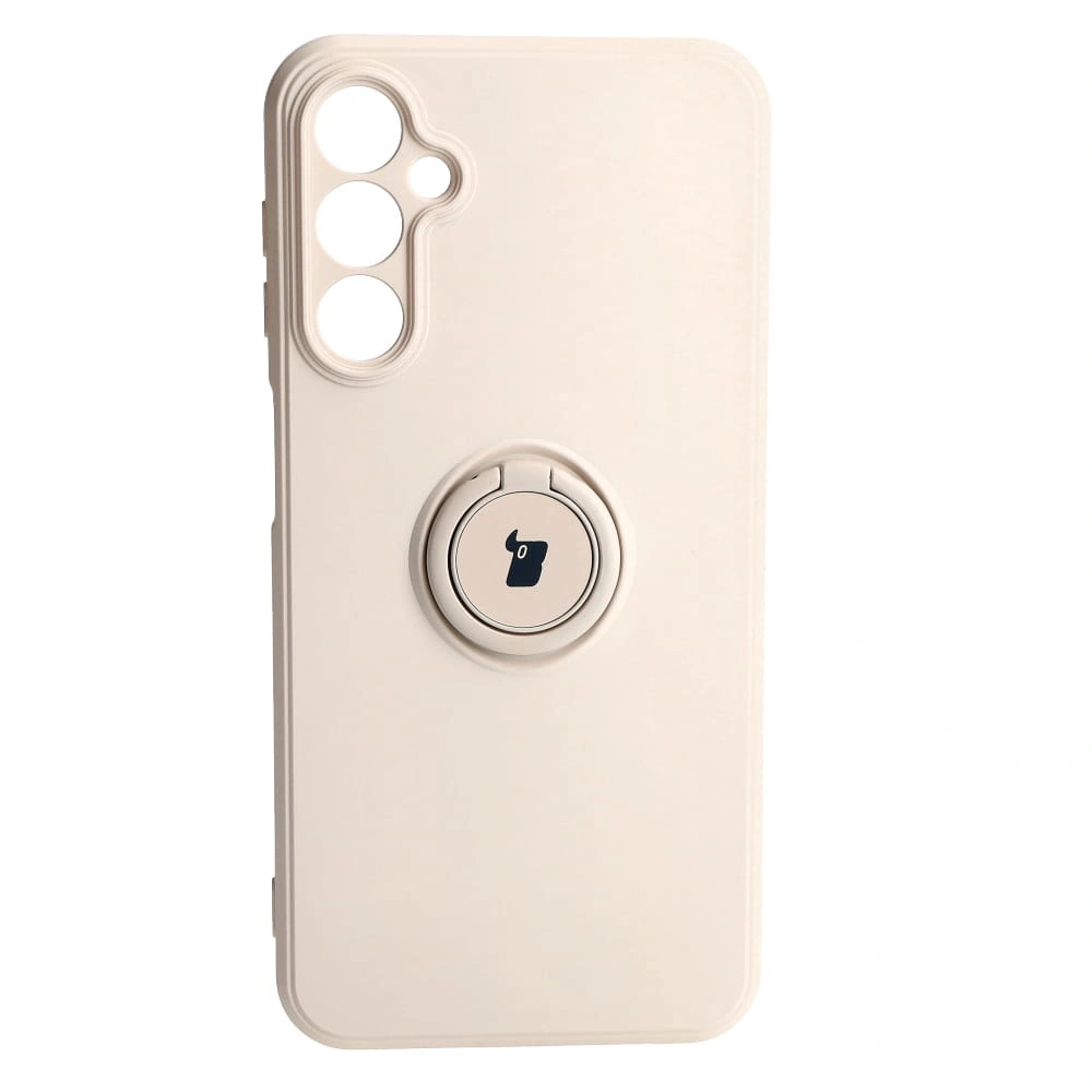 Kryt Bizon Case Silicone Ring Sq Samsung Galaxy A24 beige