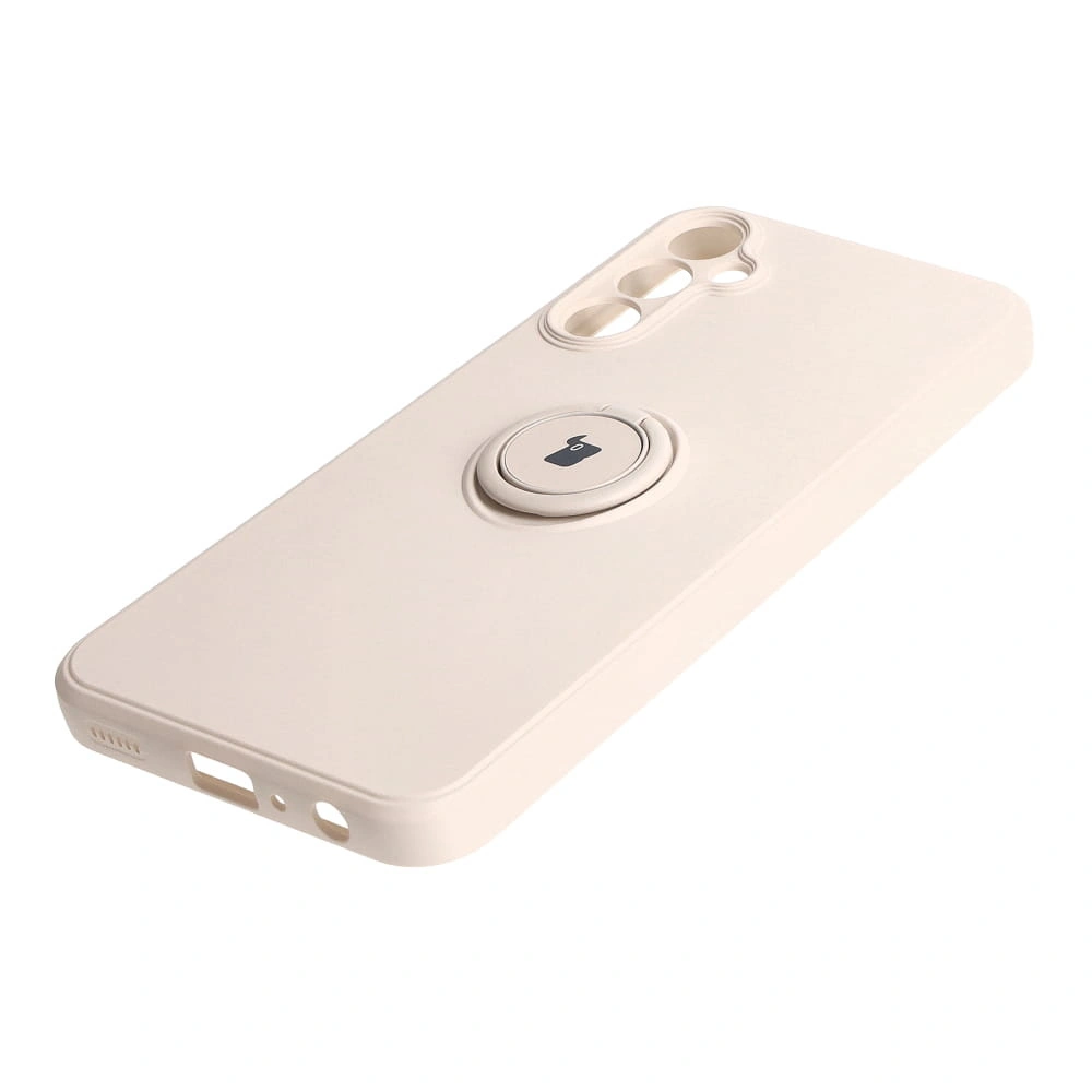 Kryt Bizon Case Silicone Ring Sq Samsung Galaxy A24 beige