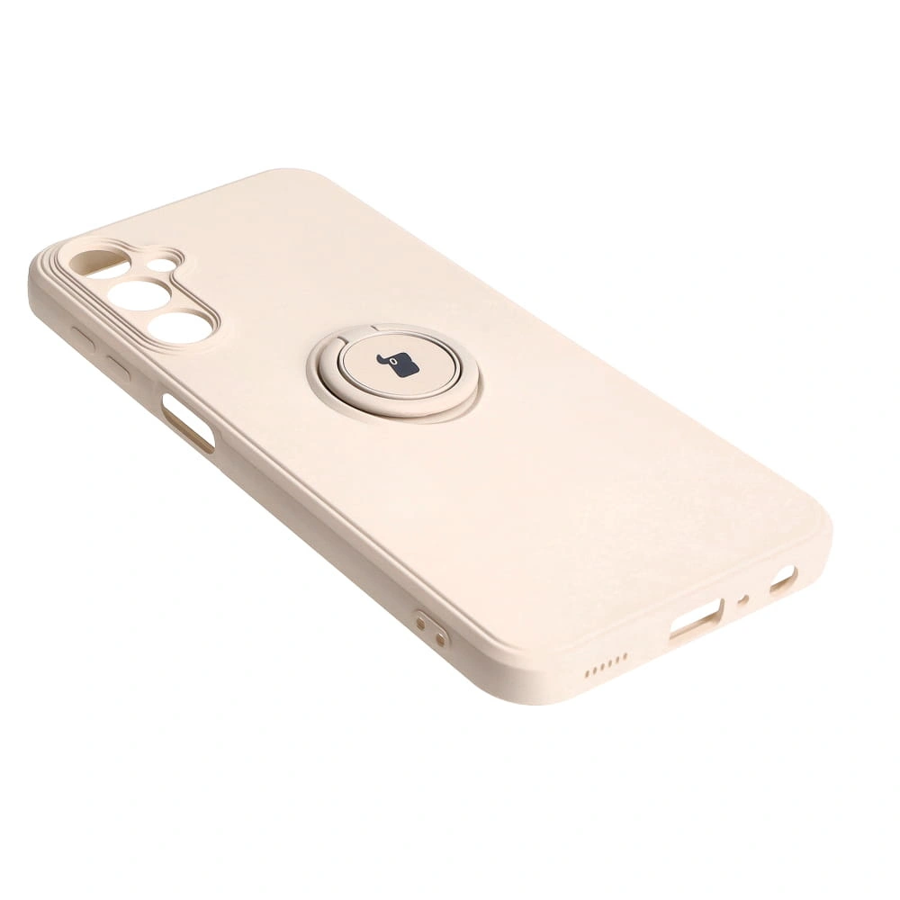 Kryt Bizon Case Silicone Ring Sq Samsung Galaxy A24 beige