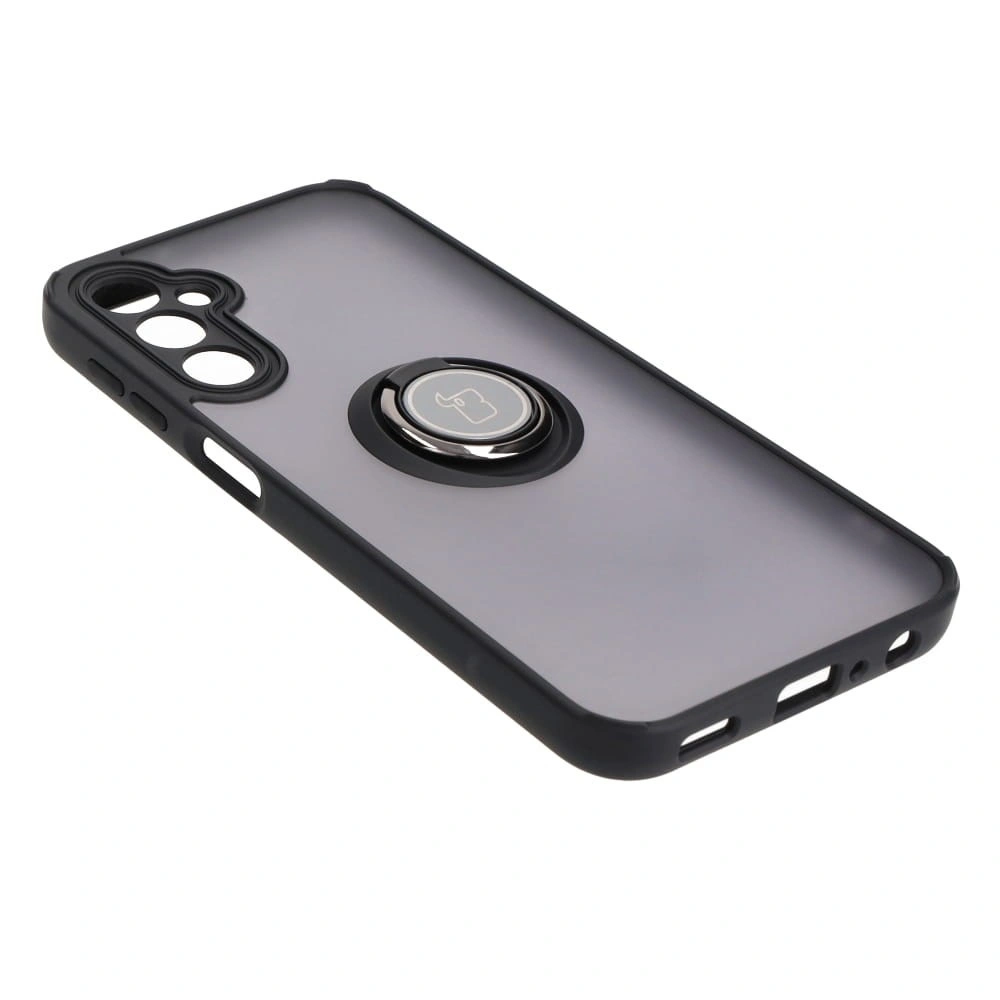 Kryt Bizon Case Hybrid Ring Samsung Galaxy A24 4G smoky with a black frame