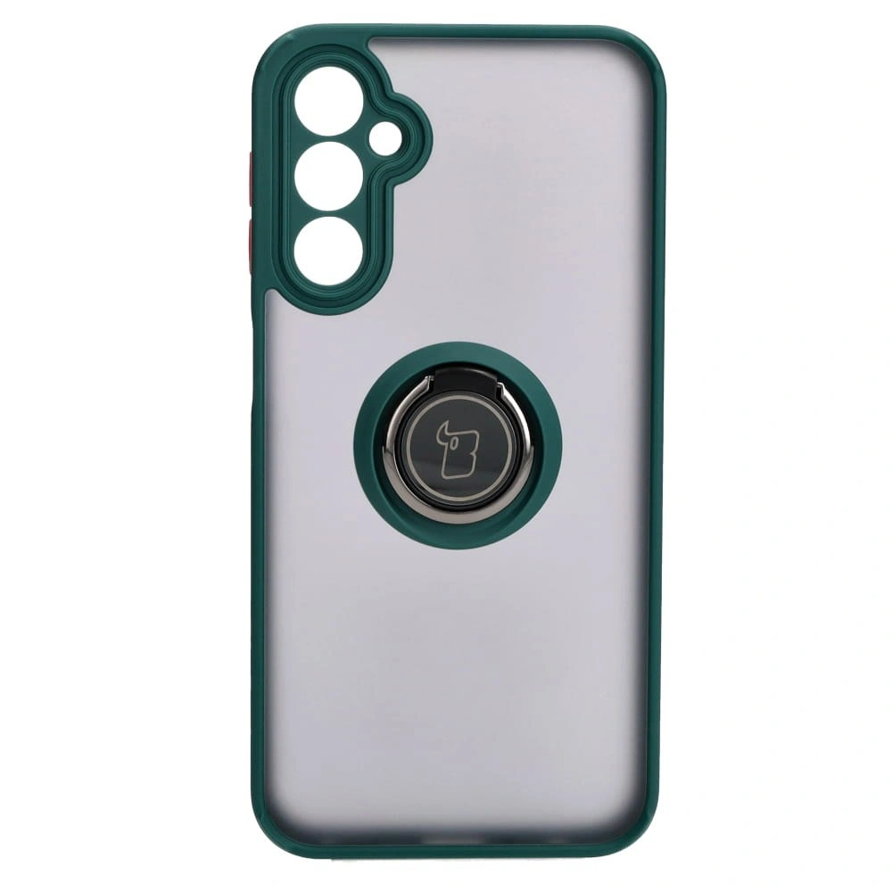 Kryt Bizon Case Hybrid Ring Samsung Galaxy A24 4G smoky with a dark green frame