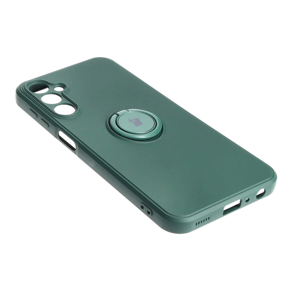 Kryt Bizon Case Silicone Ring Sq Samsung Galaxy A24 dark green