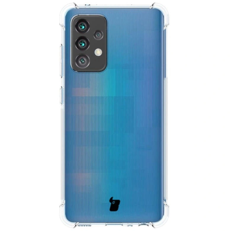 Kryt Bizon Case Clear Pack case + 2x screen glass + lens glass Samsung Galaxy A52s 5G A52 5G/4G clear