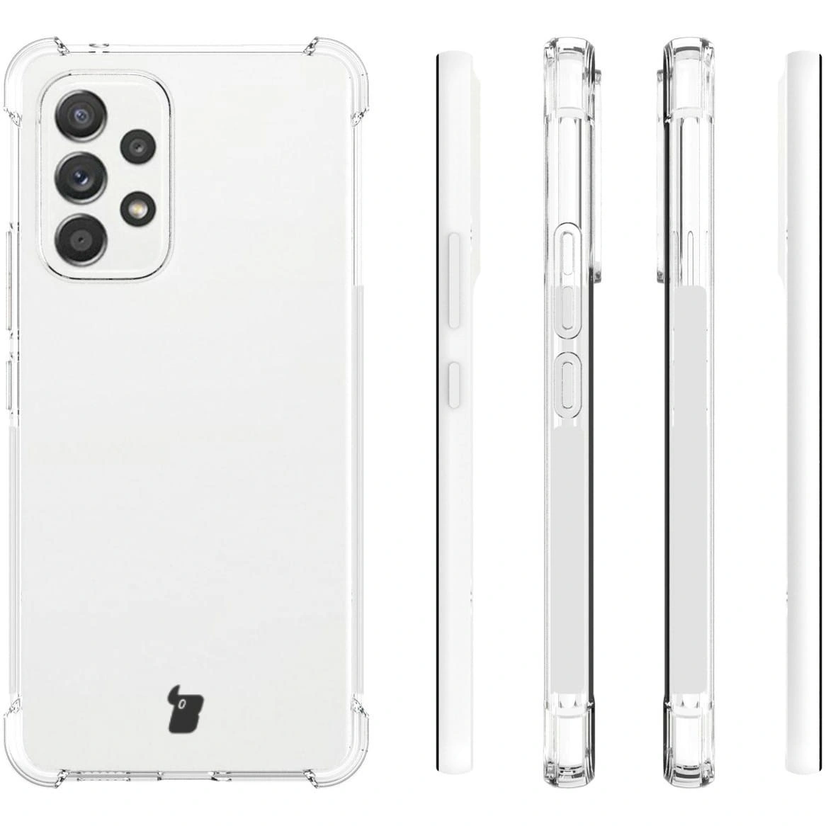 Kryt Bizon Case Clear Pack case + 2x screen glass + lens glass Samsung Galaxy A53 5G clear