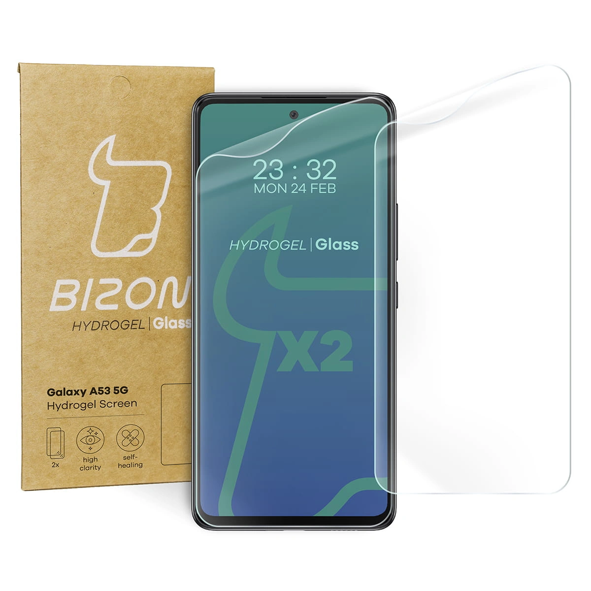 Ochranné sklo Bizon Glass Hydrogel Samsung Galaxy A53 5G [2 PACK]