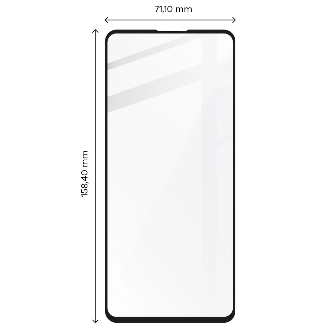 Ochranné sklo Bizon Glass Edge tempered glass - [2 PACK] + lens protection Samsung Galaxy A73 black