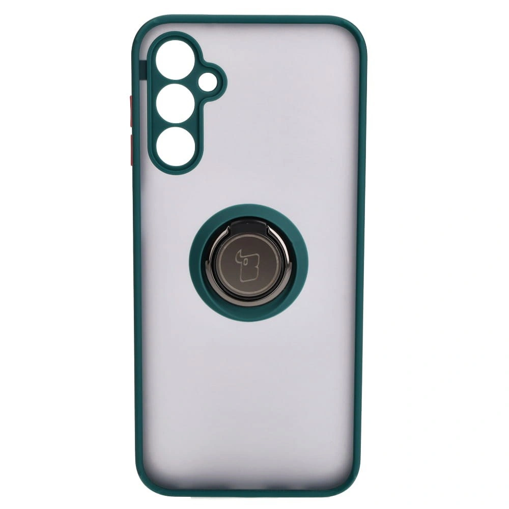 Kryt Bizon Case Hybrid Ring Samsung Galaxy M14 5G smoky with a dark green frame