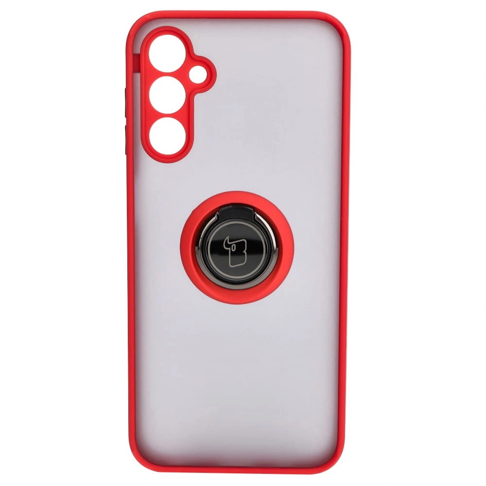 Kryt Bizon Case Hybrid Ring Samsung Galaxy M14 5G smoky with a red frame