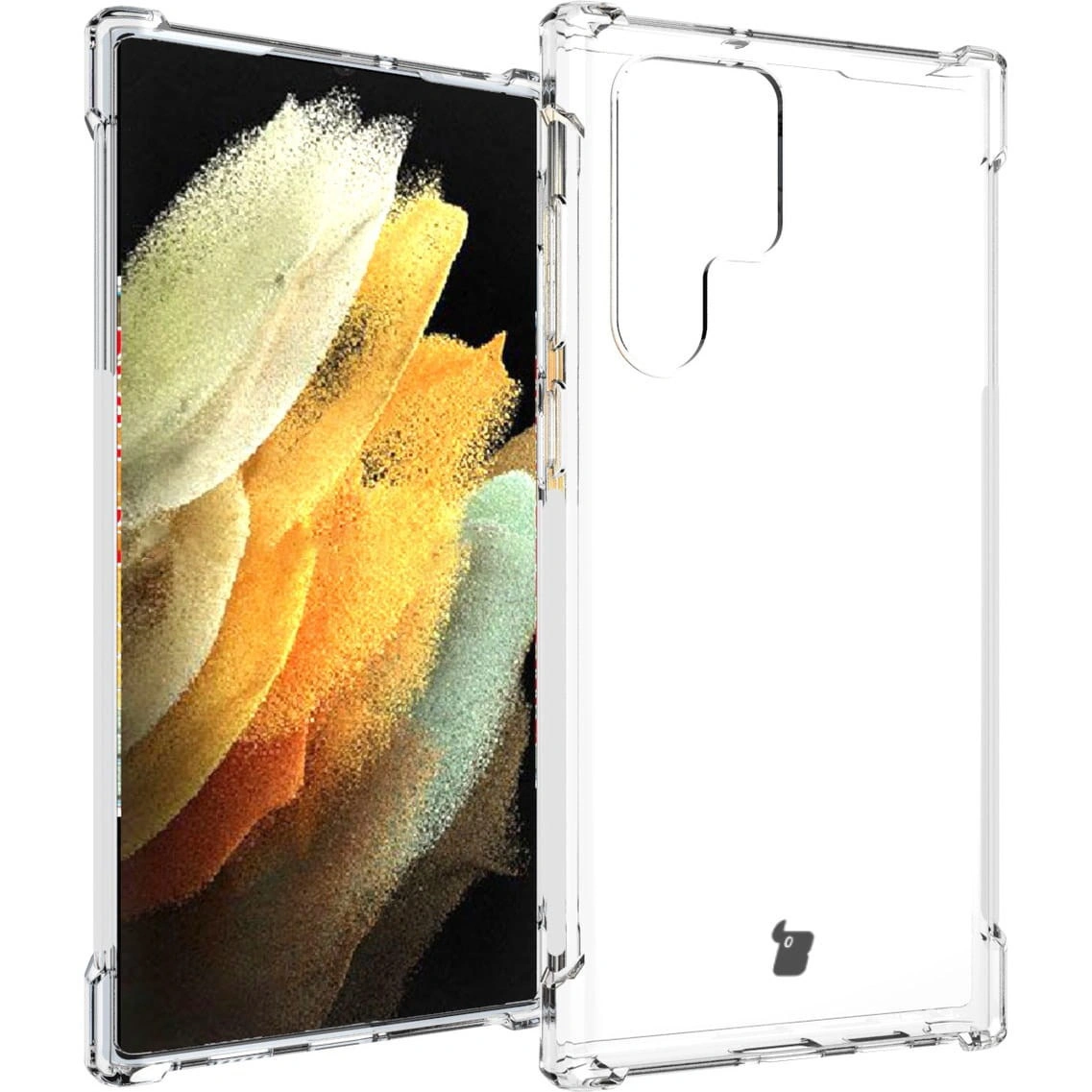 Kryt Bizon Case Clear Pack case + 2x screen film + lens protector Samsung Galaxy S22 Ultra clear