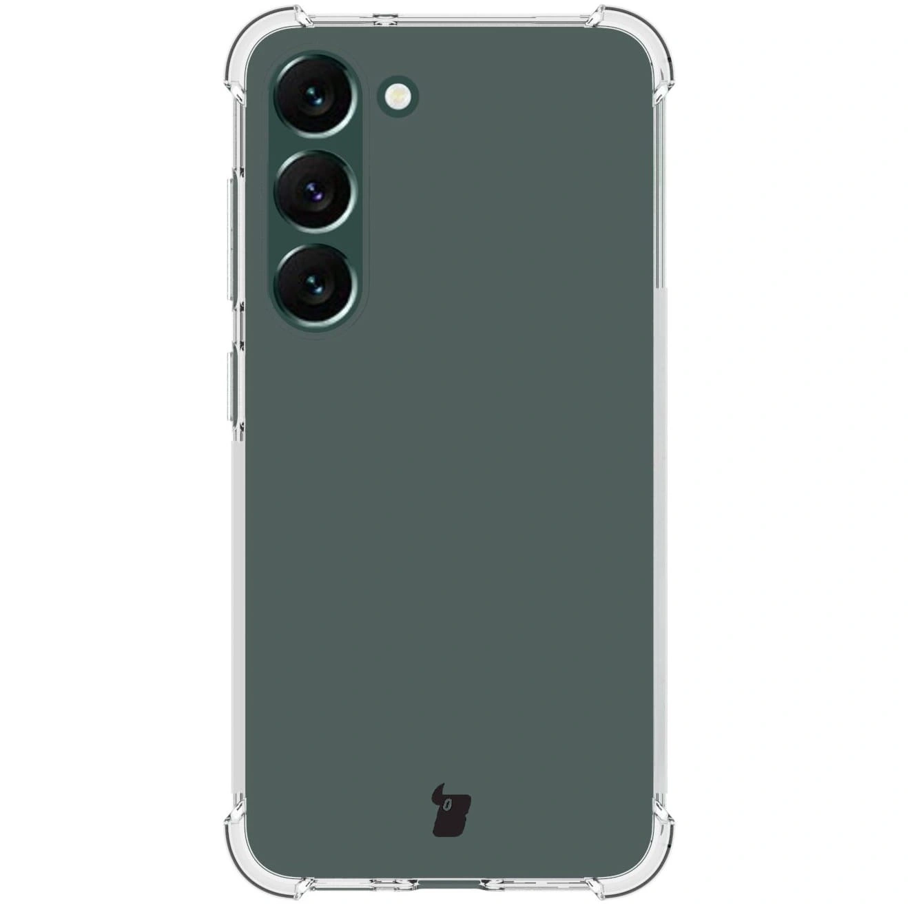 Kryt Bizon Case Clear Pack case + 2x screen glass + lens glass Samsung Galaxy S23 Plus clear