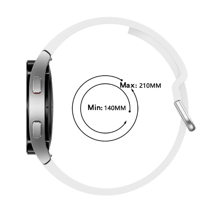 Kryt Bizon Strap Watch Silicone Samsung Galaxy Watch 20 mm white