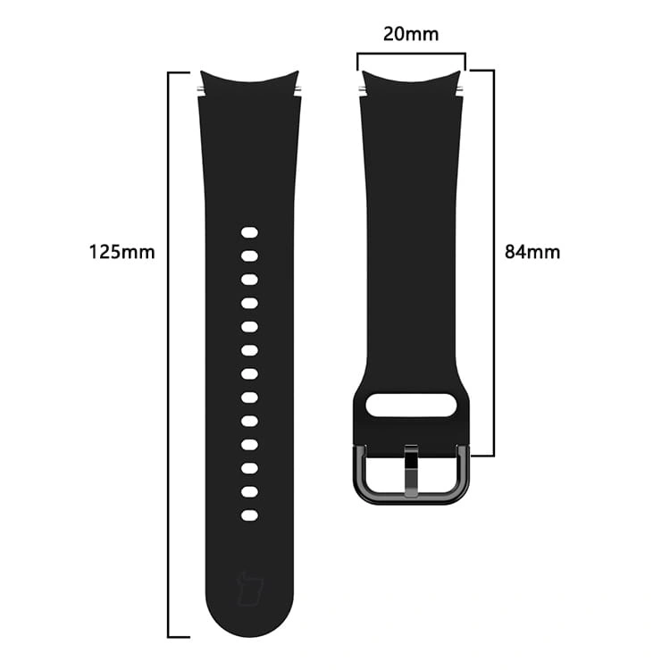 Kryt Bizon Strap Watch Silicone Samsung Galaxy Watch 20 mm black