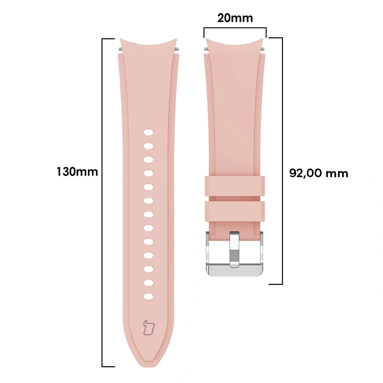 Kryt Bizon Strap Watch Silicone Pro Samsung Galaxy Watch 20 mm light rose