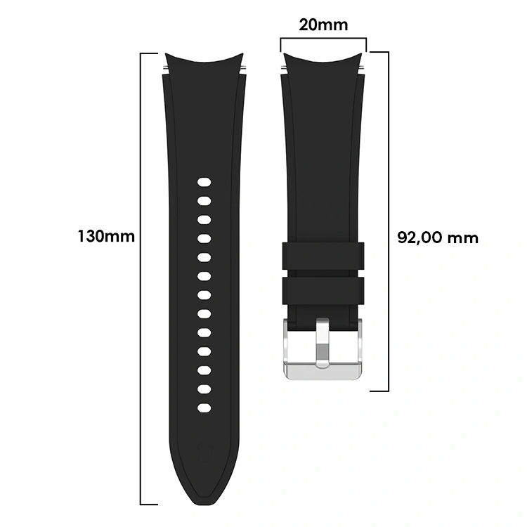 Kryt Bizon Strap Watch Silicone Pro Samsung Galaxy Watch 20 mm black