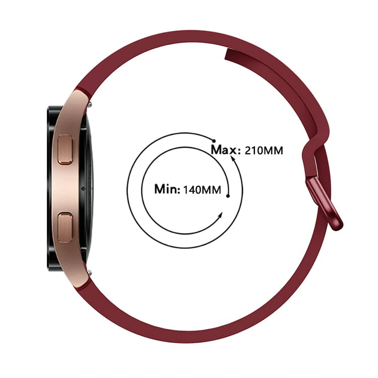 Kryt Bizon Strap Watch Silicone Samsung Galaxy Watch 20 mm burgundy