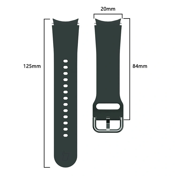 Kryt Bizon Strap Watch Silicone Samsung Galaxy Watch 20 mm dark green