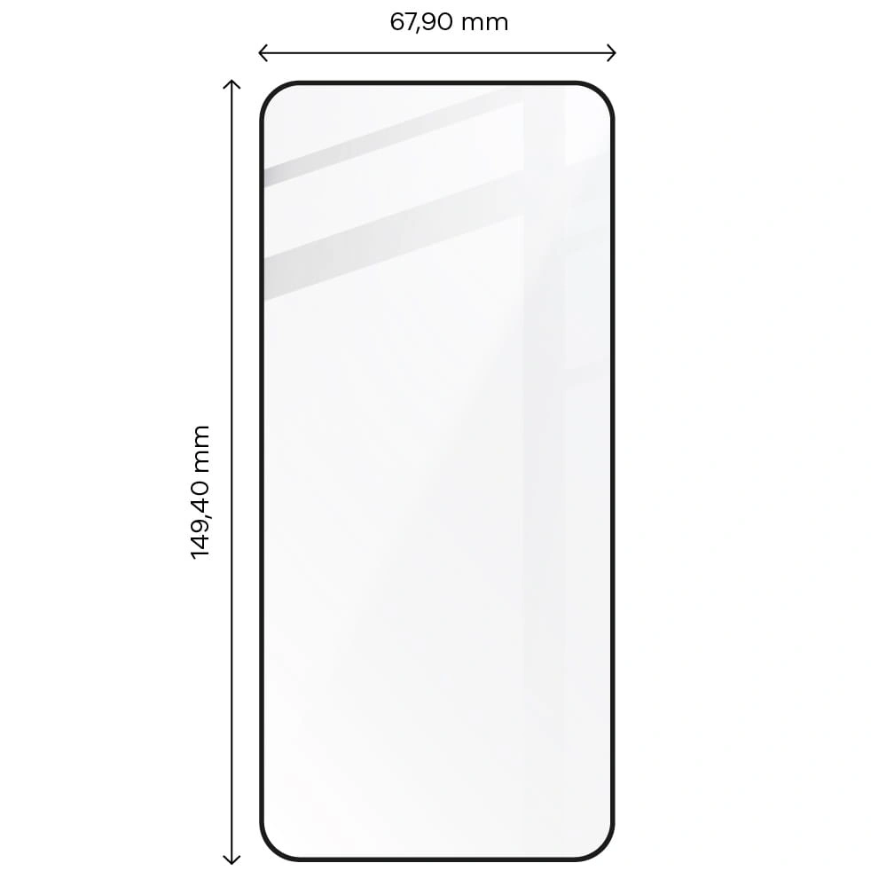 Ochranné sklo Bizon Glass Edge 2 Xiaomi 13 / Xiaomi 14 black
