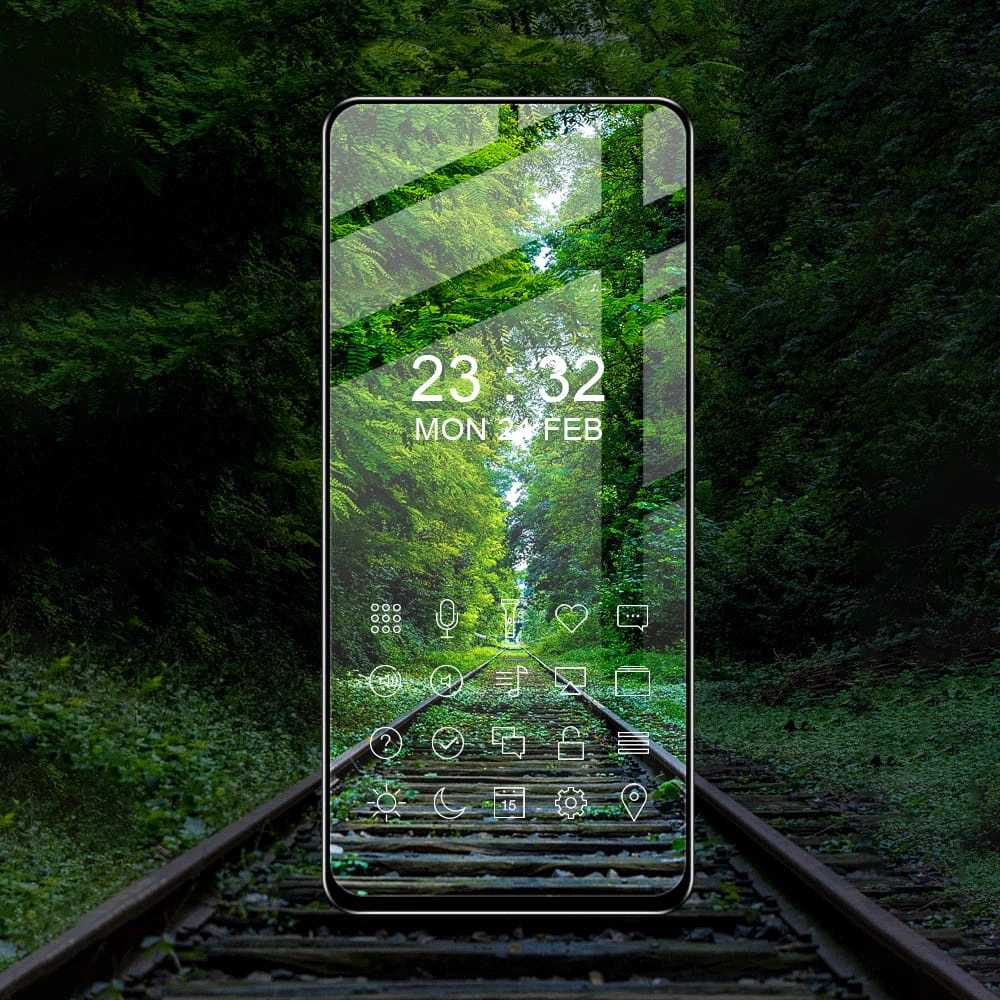 Ochranné sklo Bizon Glass Edge 2 Poco M5s black