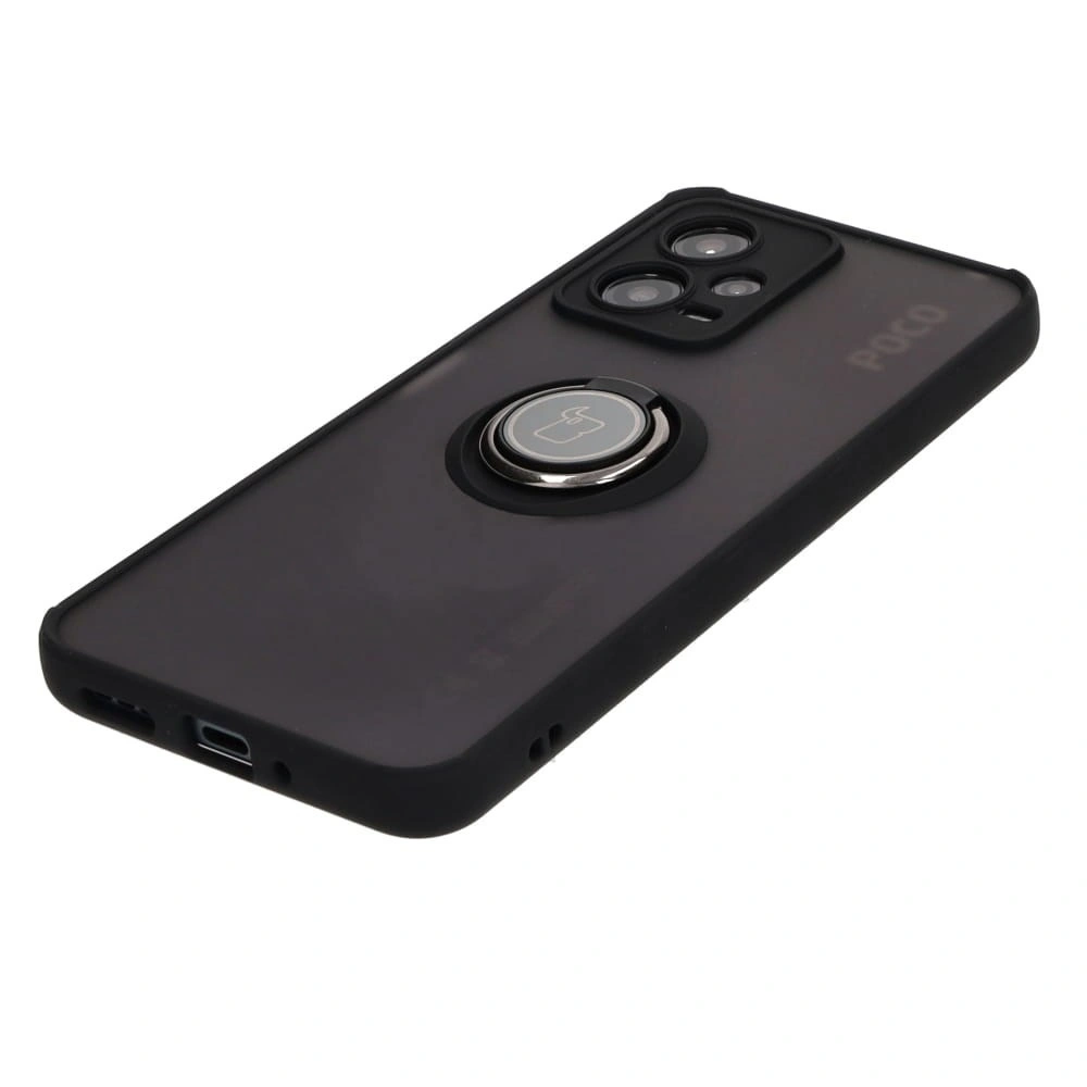 Kryt Bizon Case Hybrid Ring Xiaomi Poco X5 / Redmi Note 12 5G smoky with a black frame