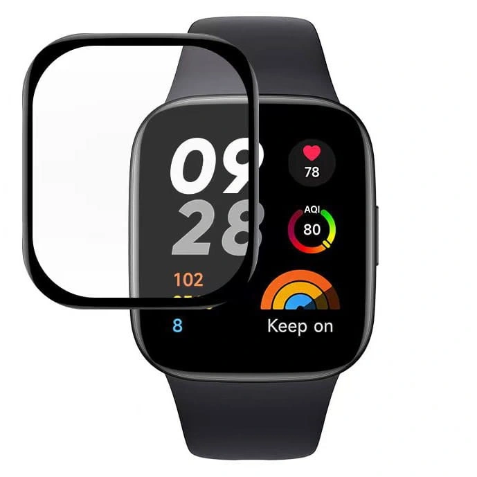 Ochranné sklo Bizon Glass Edge Hybrid Xiaomi Redmi Watch 3 black