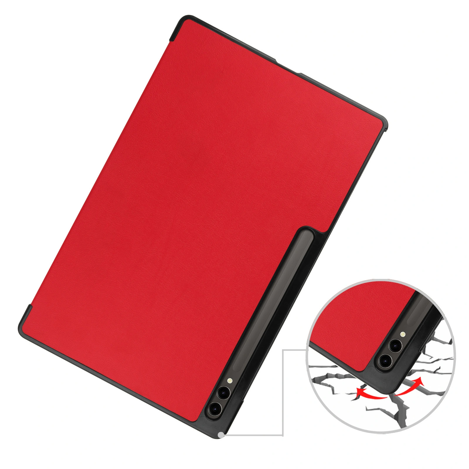 Kryt Bizon Case Tab Croc Samsung Galaxy Tab S10 Ultra / S9 Ultra red