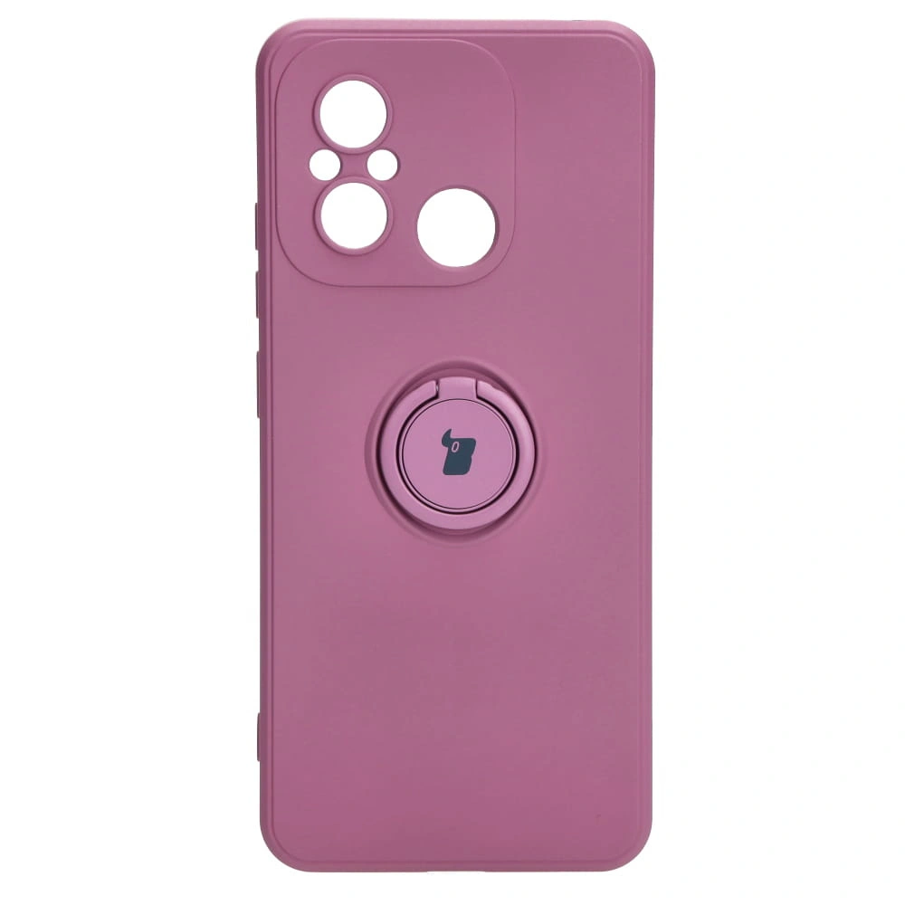 Kryt Bizon Case Silicone Ring Sq Xiaomi Redmi 12C dark purple
