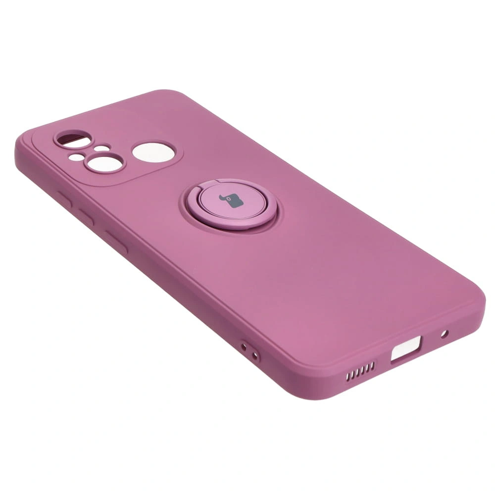 Kryt Bizon Case Silicone Ring Sq Xiaomi Redmi 12C dark purple