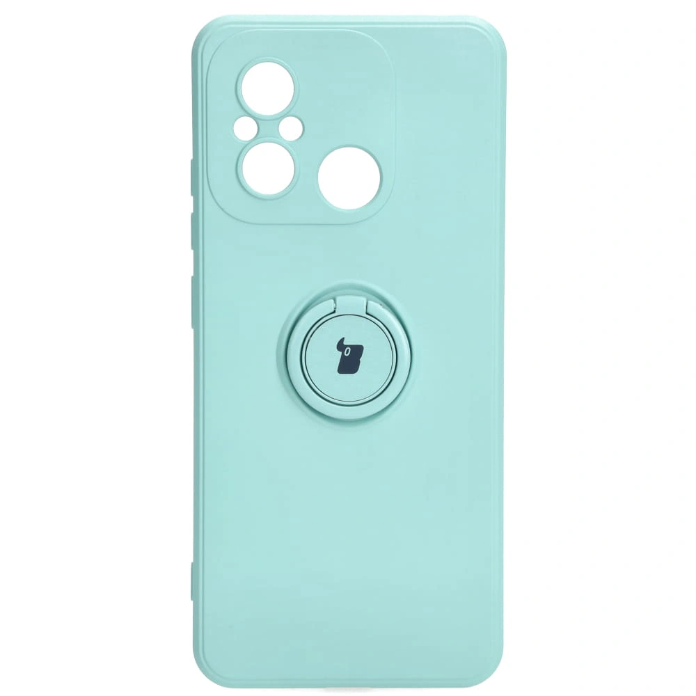 Kryt Bizon Case Silicone Ring Sq Xiaomi Redmi 12C turquoise