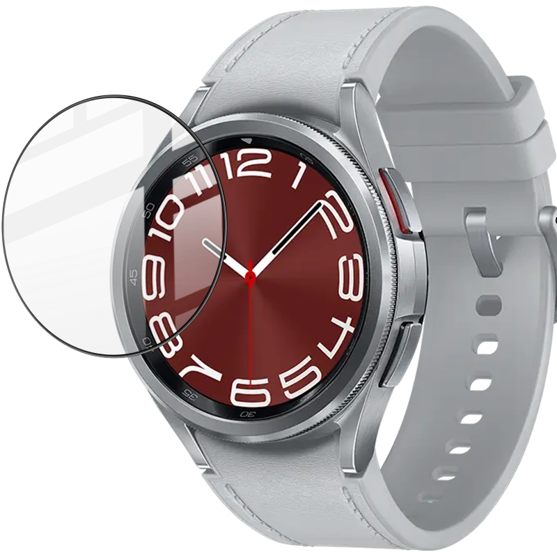 Ochranné sklo Bizon Glass Watch Edge Hybrid Samsung Galaxy Watch 6 Classic 43mm black