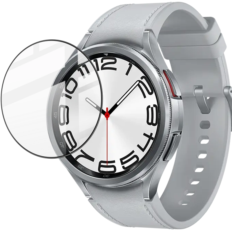 Ochranné sklo Bizon Glass Watch Edge Hybrid Samsung Galaxy Watch 6 Classic 47 mm black