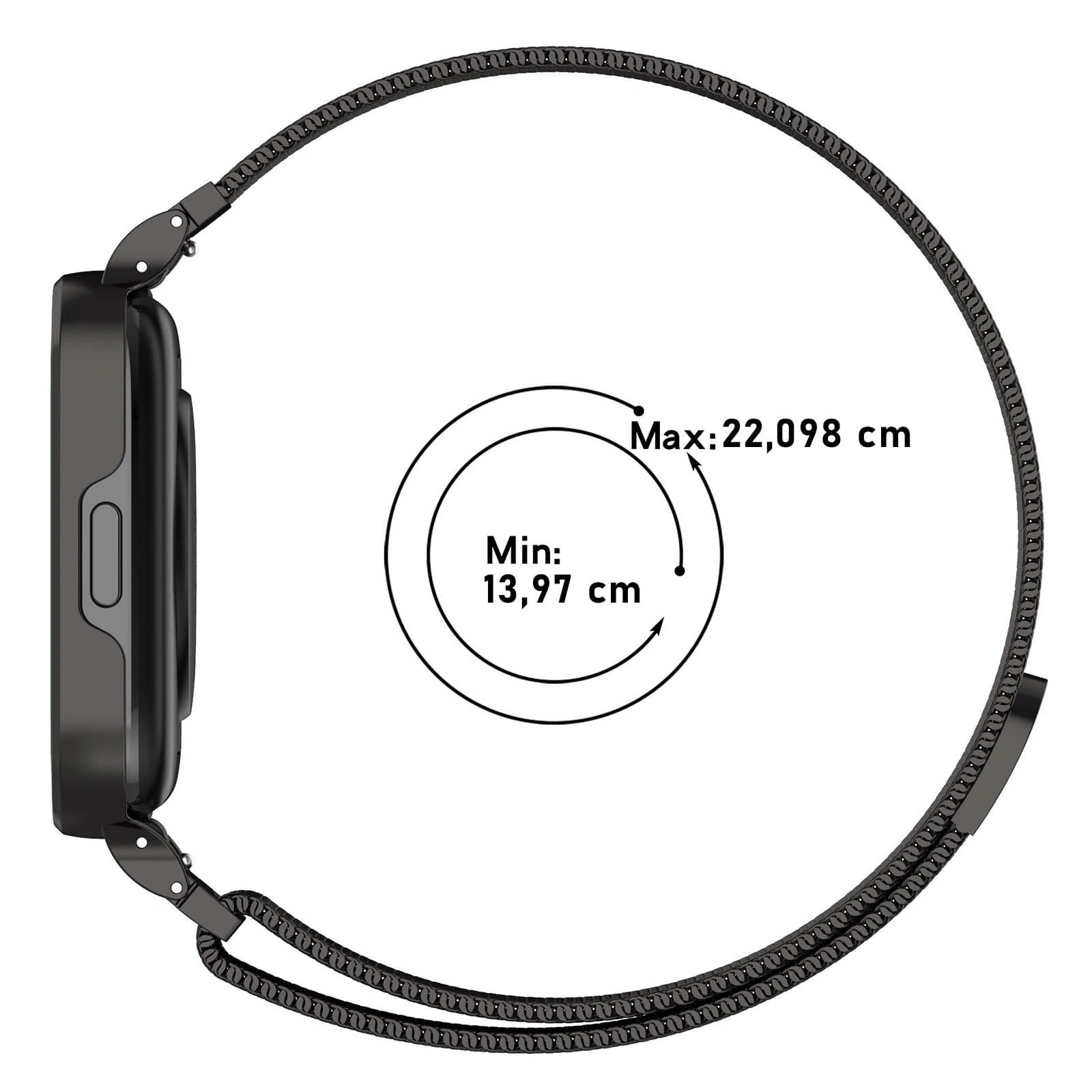Kryt Bizon Strap + Case Watch Chain Xiaomi Redmi Watch 3 Active black