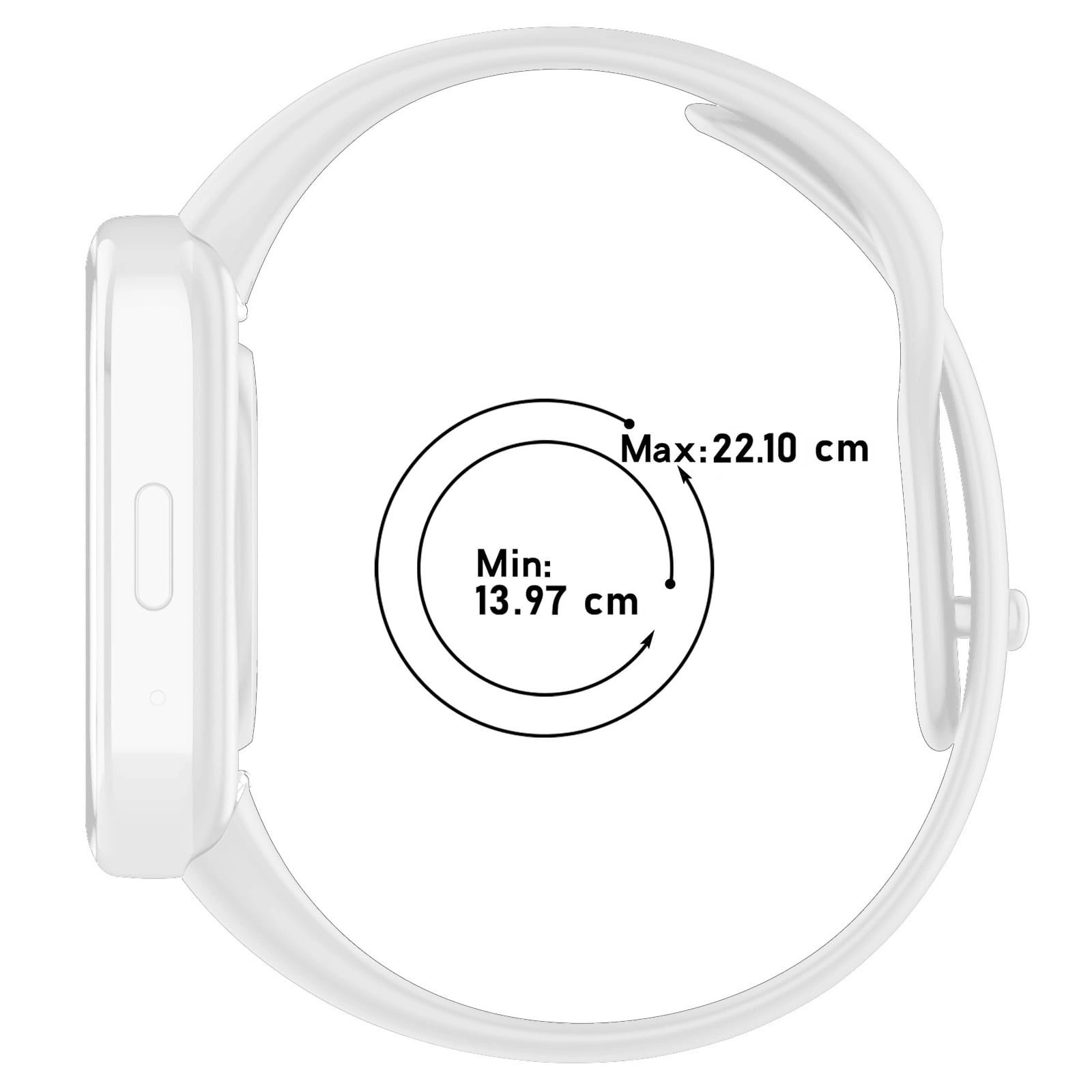 Kryt Bizon Strap Watch Dots Xiaomi Redmi Watch 3 Active white
