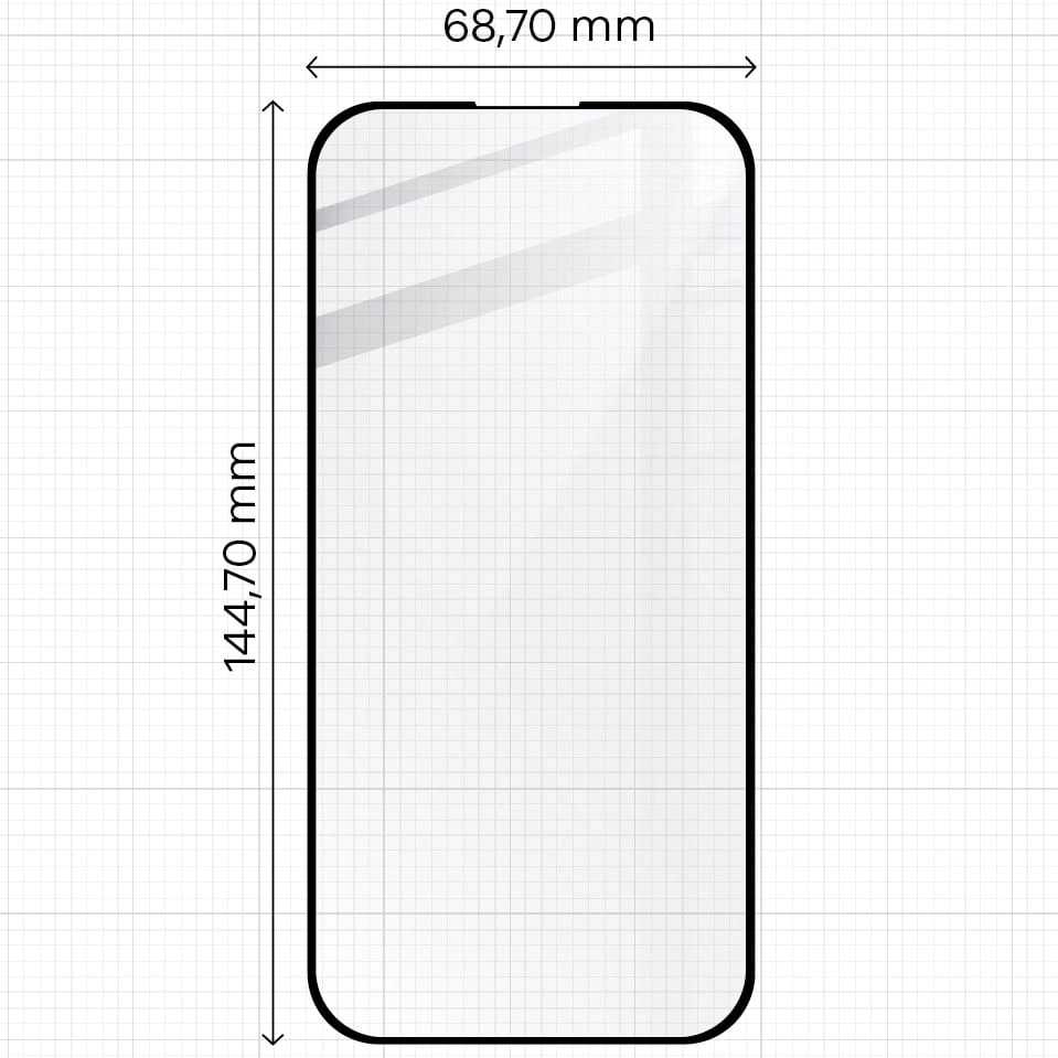 Kryt BIZON Edge 2x screen glass + camera glass Apple iPhone 15