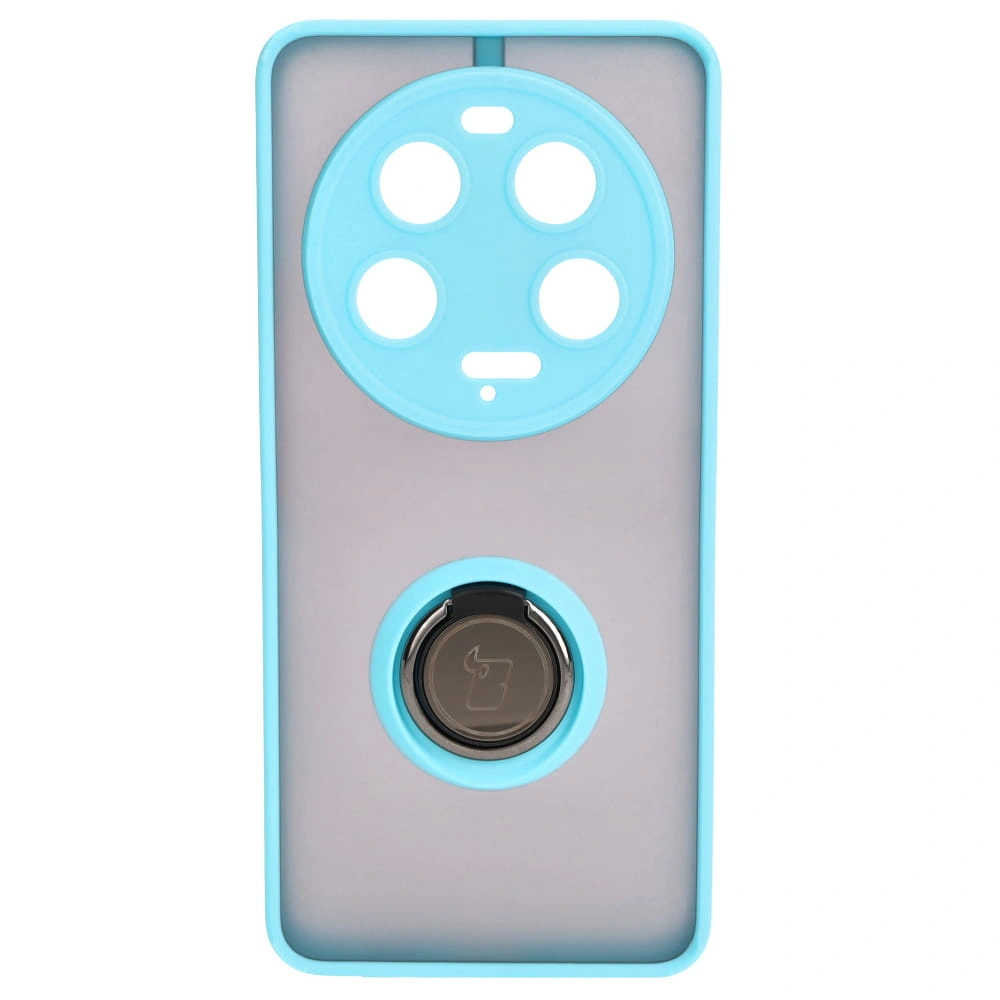 Kryt Bizon Case Hybrid Ring Xiaomi 13 Ultra smoky with a light blue frame
