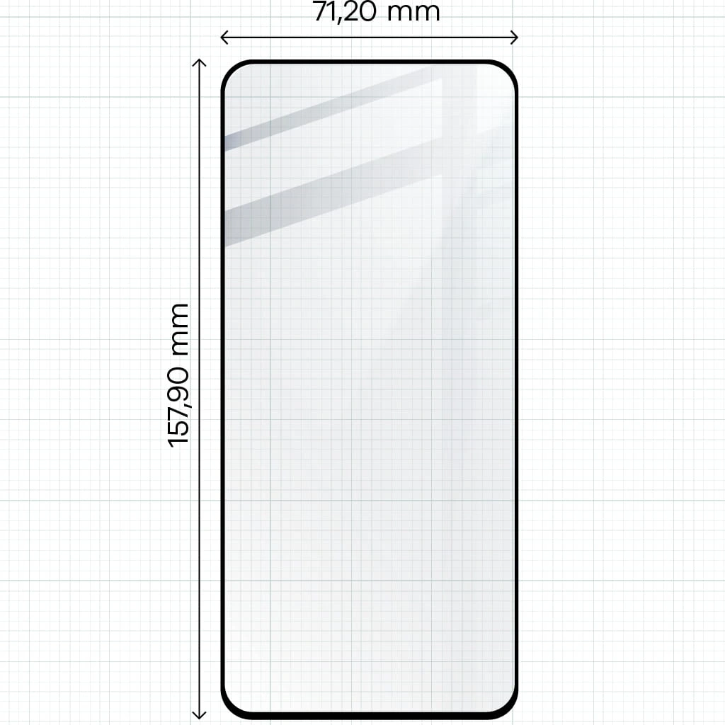 Ochranné sklo Bizon Glass Edge 2 Xiaomi 13T / 13T Pro black