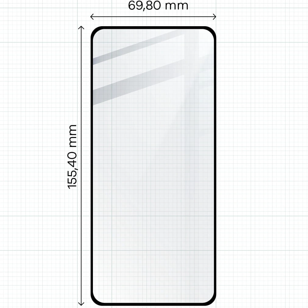 Ochranné sklo Bizon Glass Edge 2 Motorola Moto G84 black