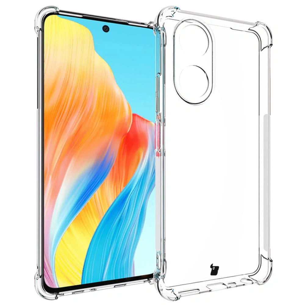 Kryt Bizon Case Clear Pack case + 2x screen glass Oppo A58 4G clear
