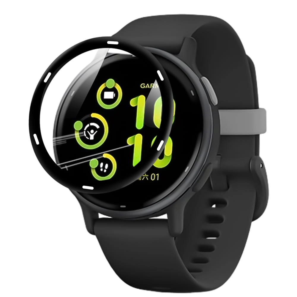 Ochranné sklo Bizon Glass Watch Edge Hybrid Garmin Vivoactive 5 black