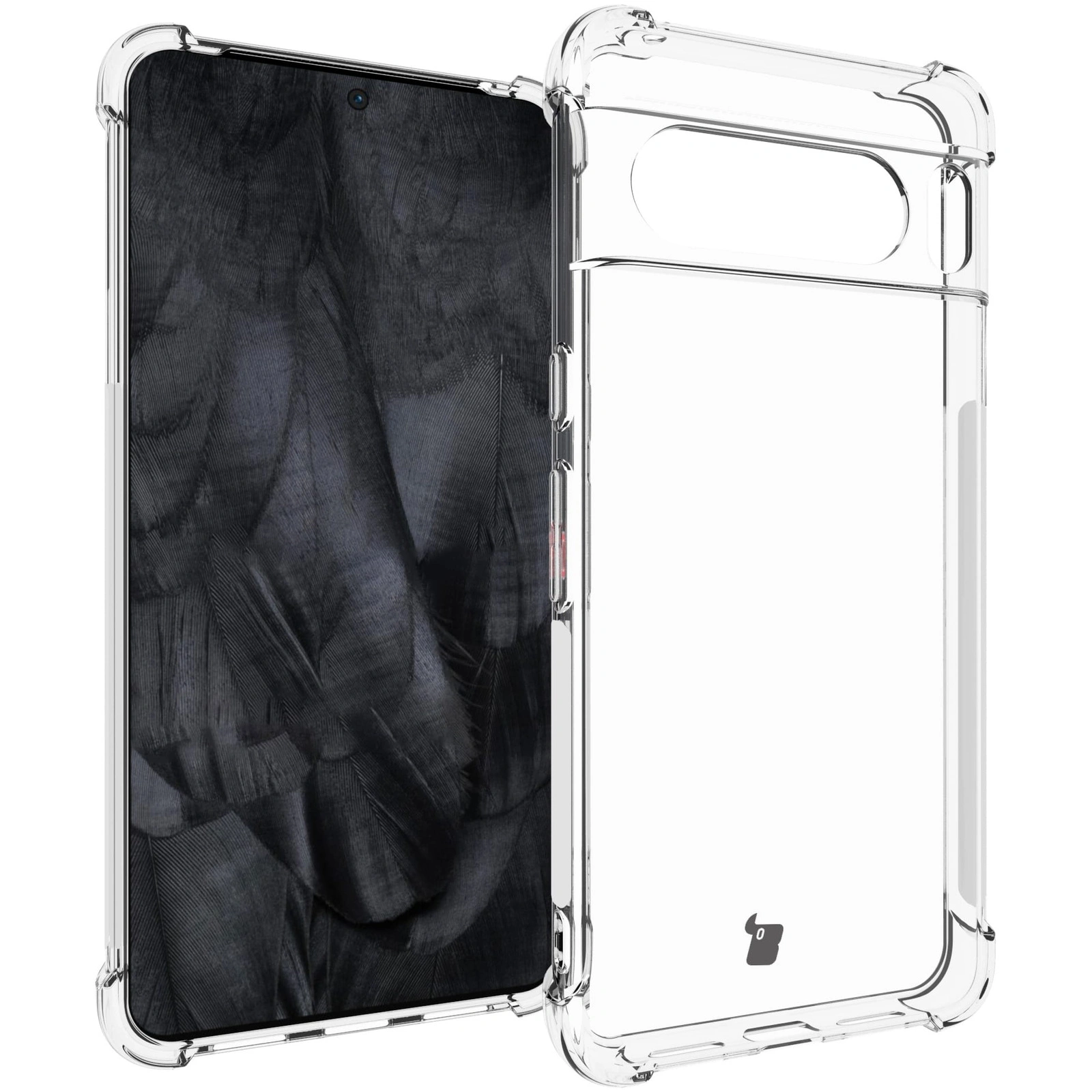 Kryt Bizon Case Clear Pack case + 2x screen glass Google Pixel 8 Pro clear