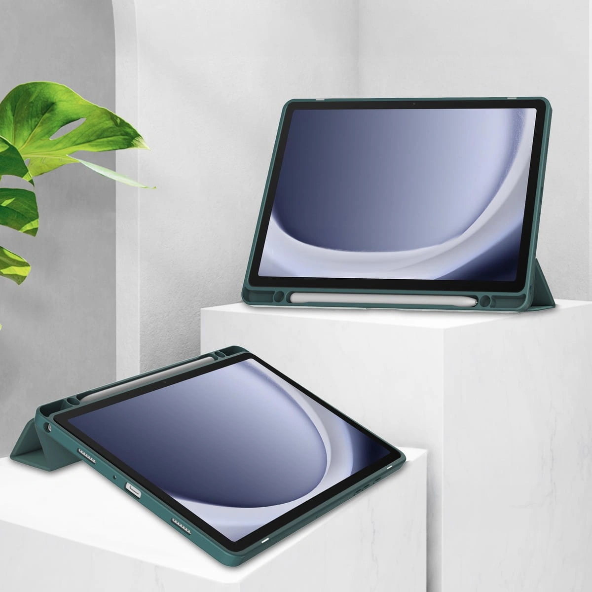 Kryt Bizon Case Tab Clear Matt Samsung Galaxy Tab A9 Plus dark green