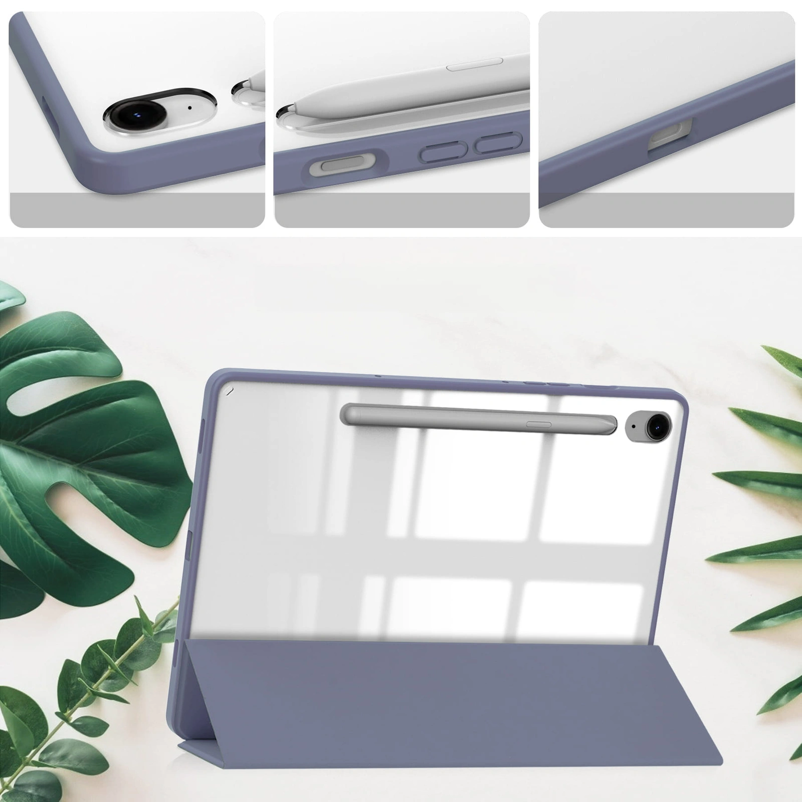 Kryt Bizon Case Tab Clear Matt Samsung Galaxy Tab S9 / S9 FE lavender
