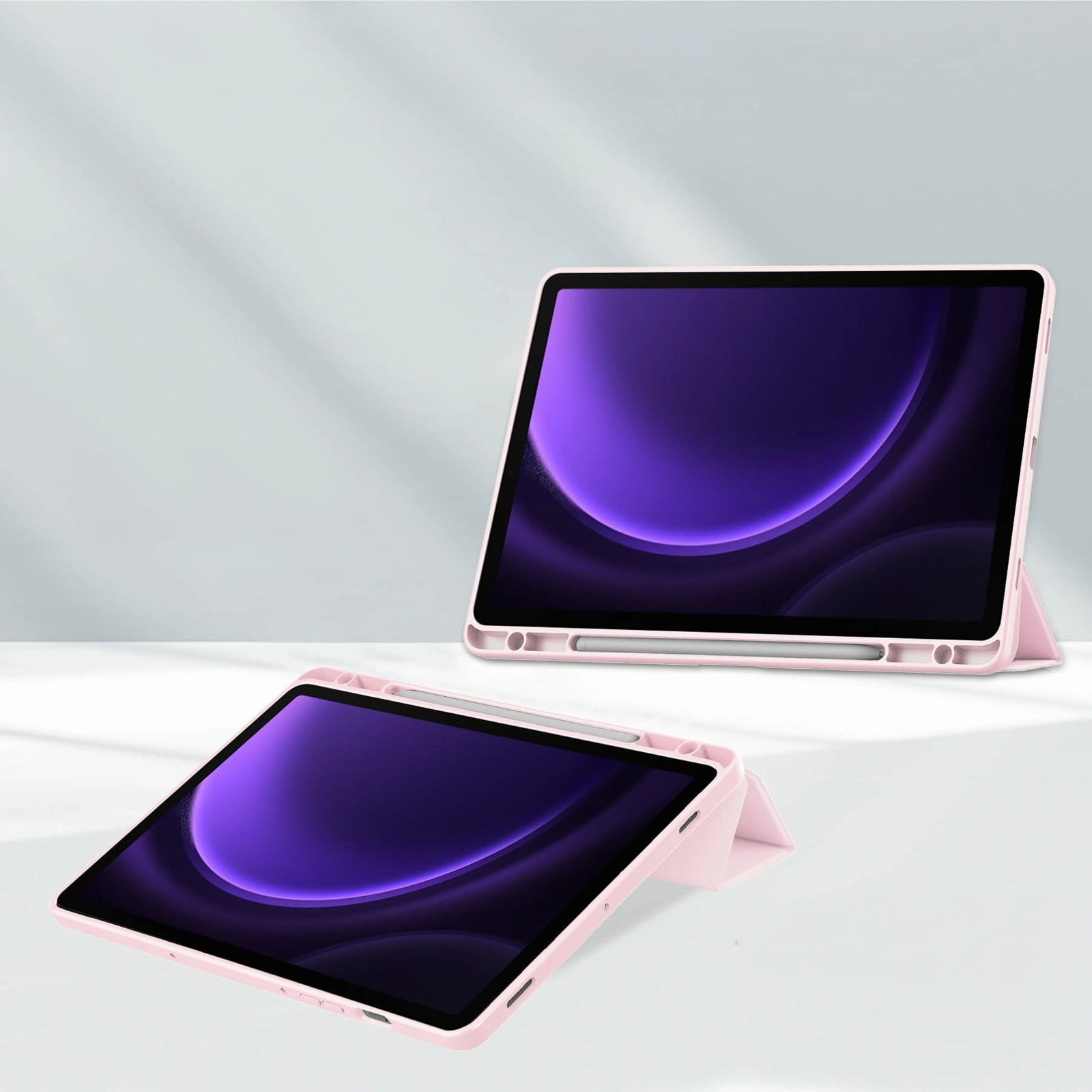 Kryt Bizon Case Tab Clear Matt Samsung Galaxy Tab S9 / S9 FE light pink