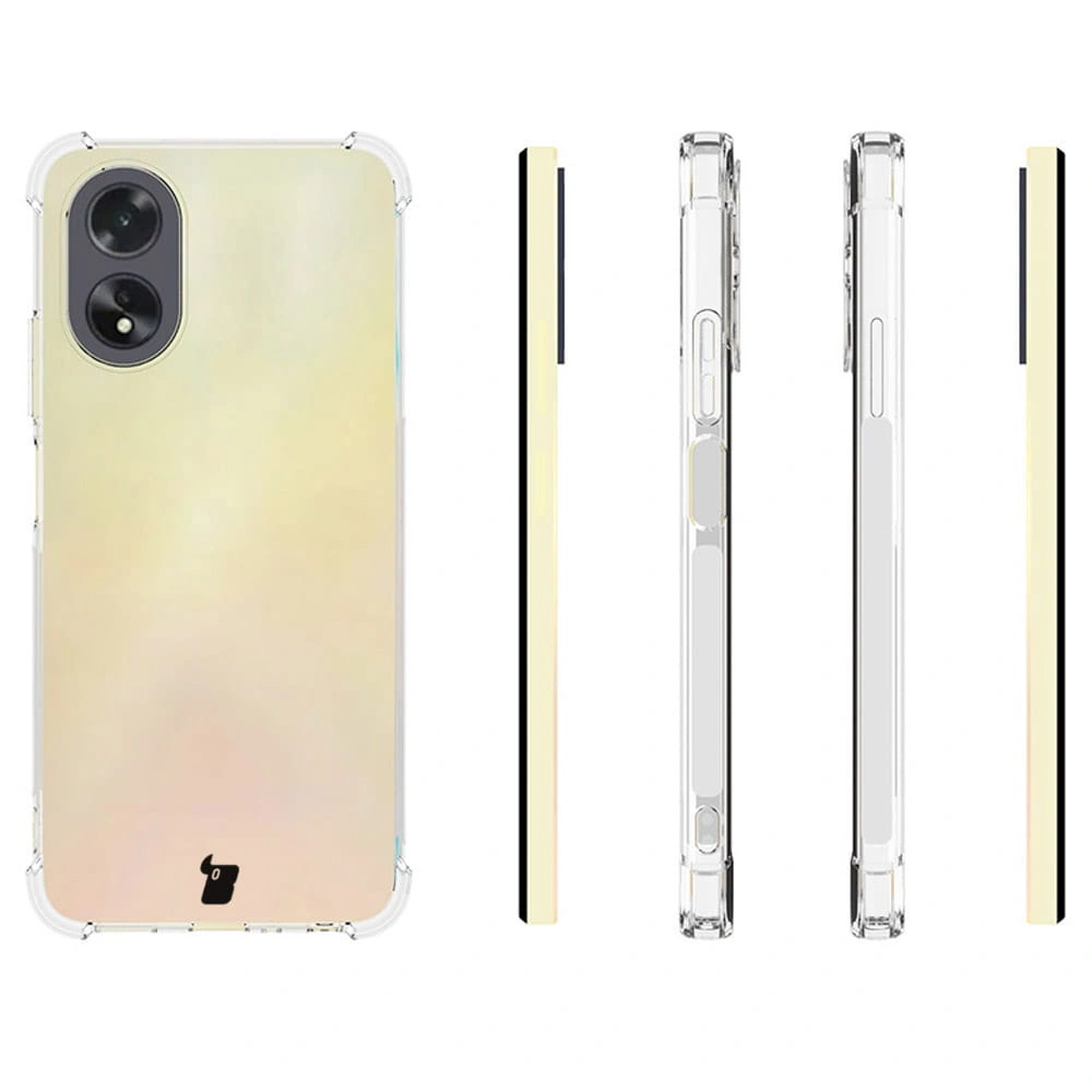 Kryt Bizon Case Clear Pack case + 2x screen glass Oppo A38 4G clear