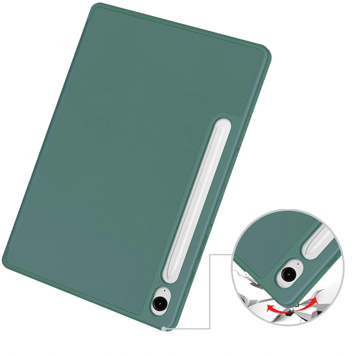 Kryt Bizon Case Tab Lizard Samsung Galaxy Tab S9 / S9 FE dark green