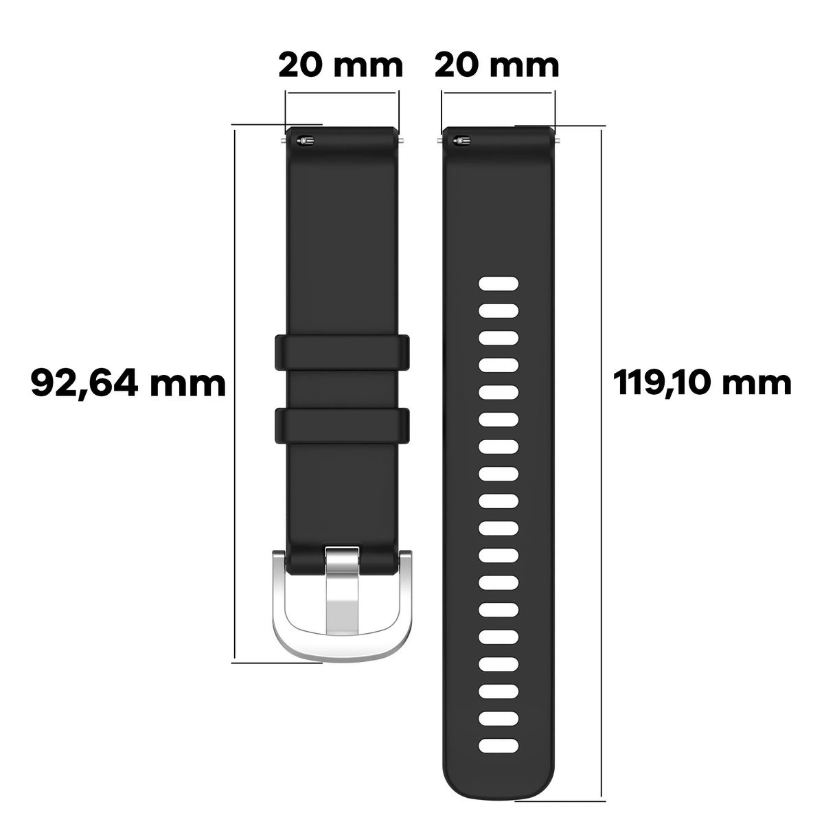 Kryt Bizon Strap Watch Silicone Pro Garmin Vivoactive 5 black