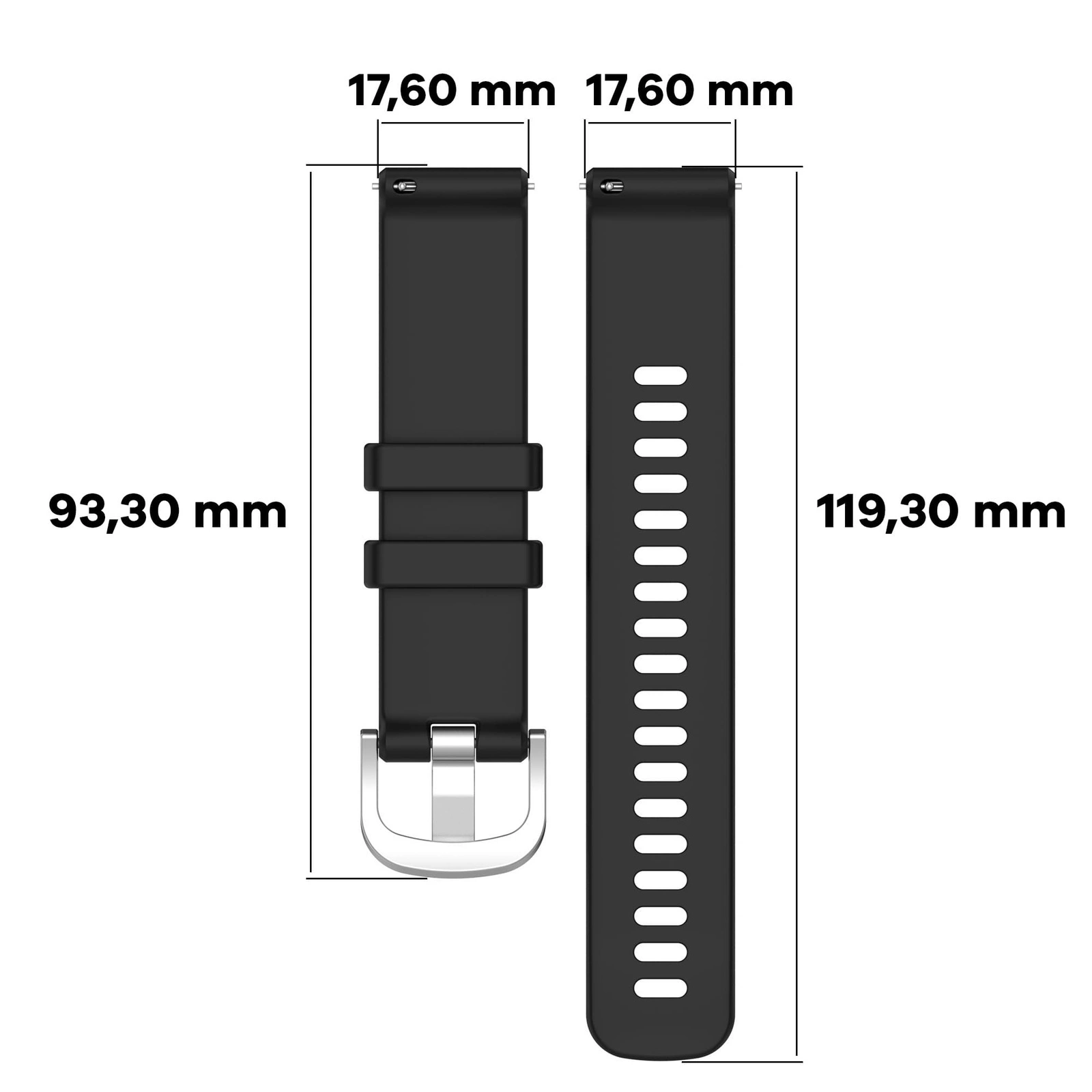 Kryt Bizon Strap Watch Silicone Pro Huawei Watch GT 5 Pro 42mm/GT 5 41mm/GT 4 41mm black