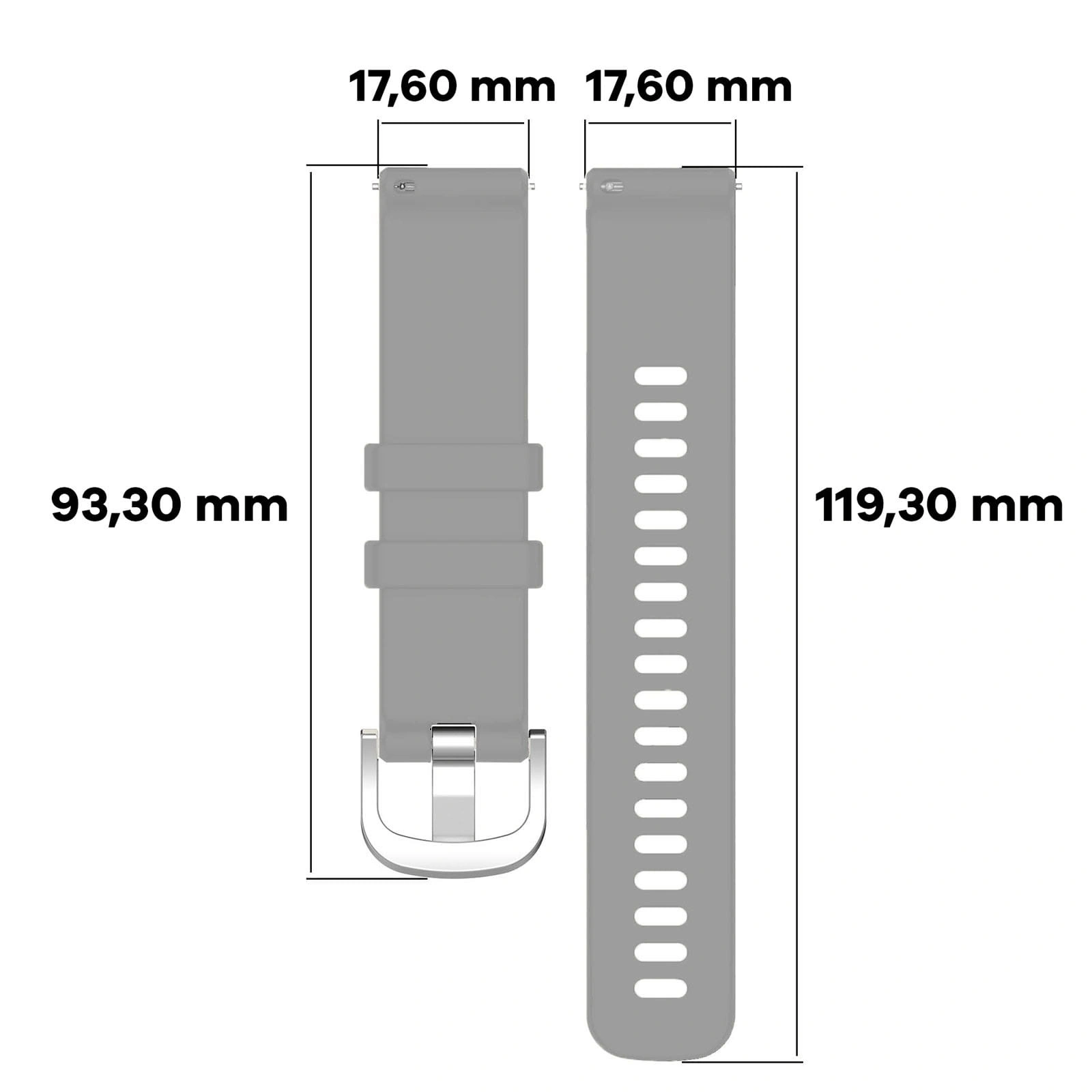 Kryt Bizon Strap Watch Silicone Pro Huawei Watch GT 5 Pro 42mm/GT 5 41mm/GT 4 41mm light grey