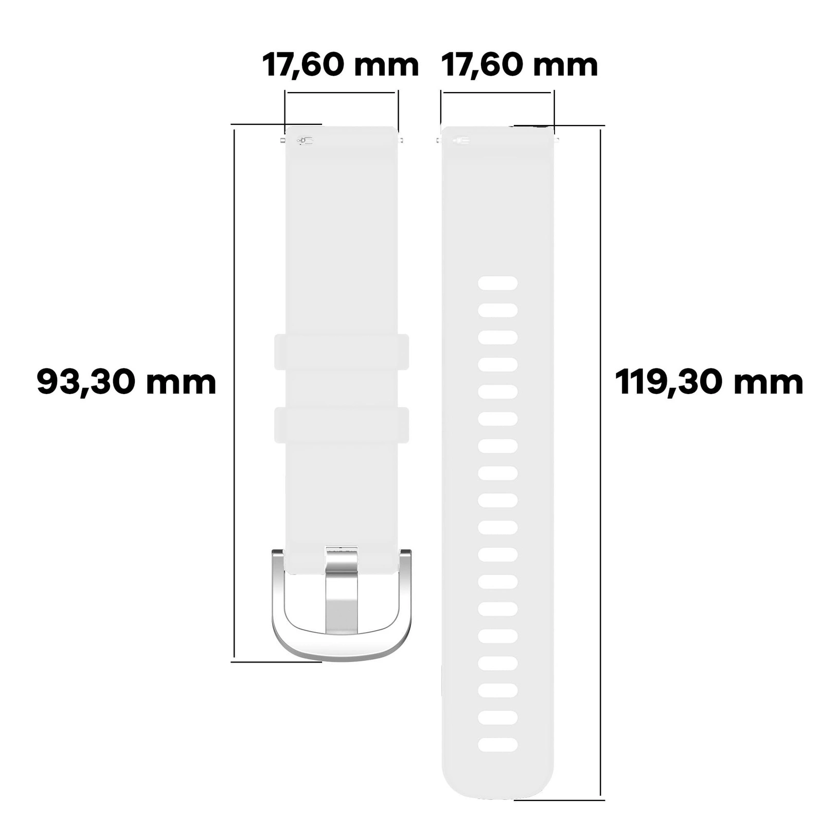 Kryt Bizon Strap Watch Silicone Pro Huawei Watch GT 5 Pro 42mm/GT 5 41mm/GT 4 41mm white