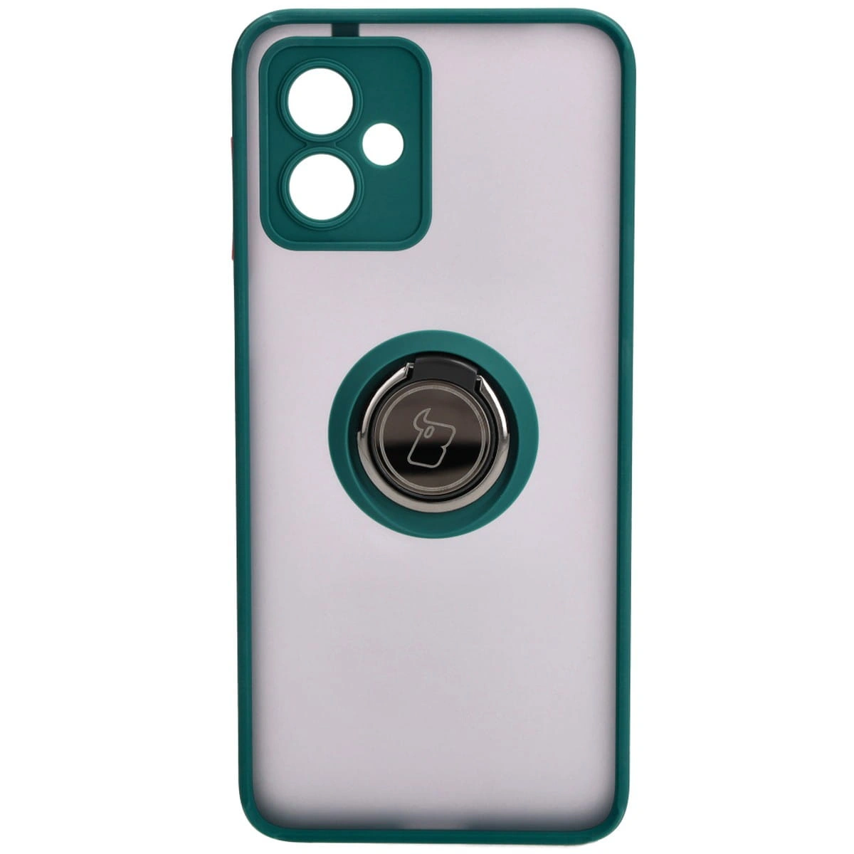Kryt Bizon Case Hybrid Ring Motorola Moto G14 smoky with a dark green frame
